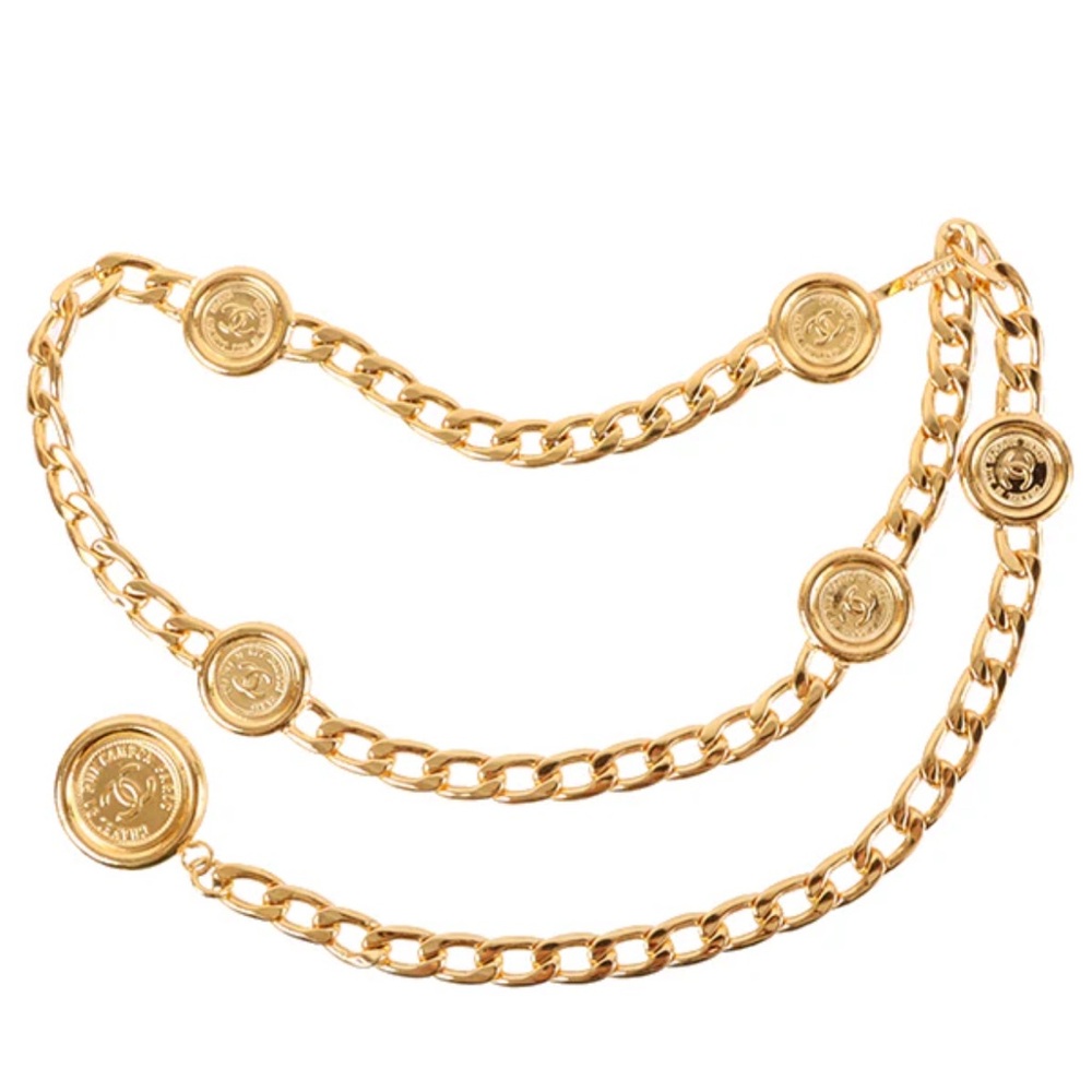 Authentic CHANEL Cc Coin Chain Belt 💕